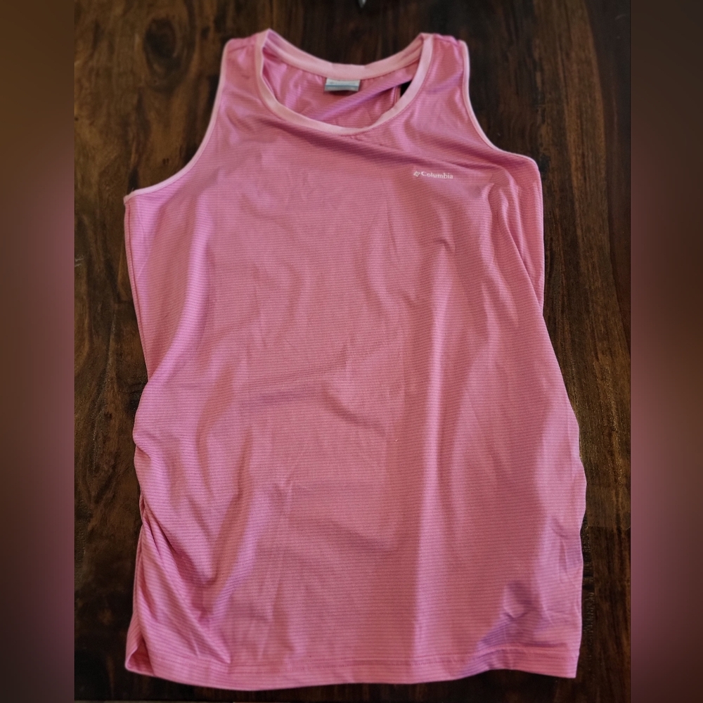 Columbia Pink Striped  SLEEVELESS TOP WOMEN'S SZ XL EXCELLENT CONDITION